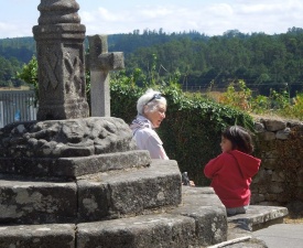 Sept 2013 Portugal Chatting under the Cross